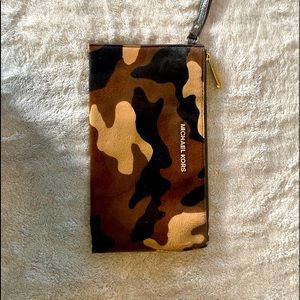 Michael Kors Haircalf and Leather clutch/wristlet